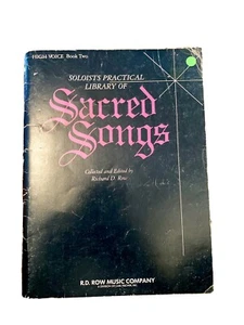 Soloists Practical Library of Sacred Songs Book 2~High Voice~Richard D. Row - Picture 1 of 4