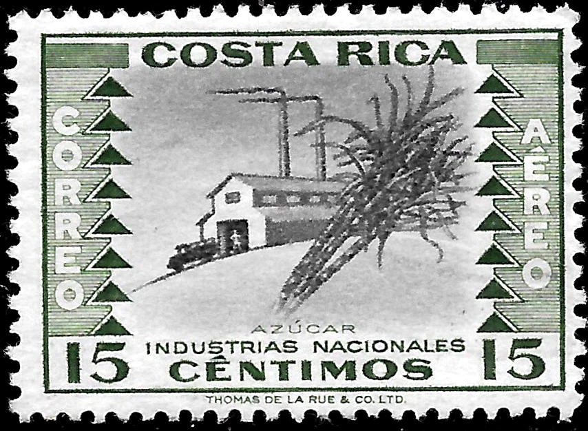 1954 Costa Rica  AIR MAIL 15C. MNH**OG 🔥SUGAR/ NATIONAL INDUSTRIES🔥VF - Image 1 of 1