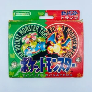 Pokemon Playing Cards Deck Poker Red Green set Charizard Venusaur Nintendo 1996 - Picture 1 of 9