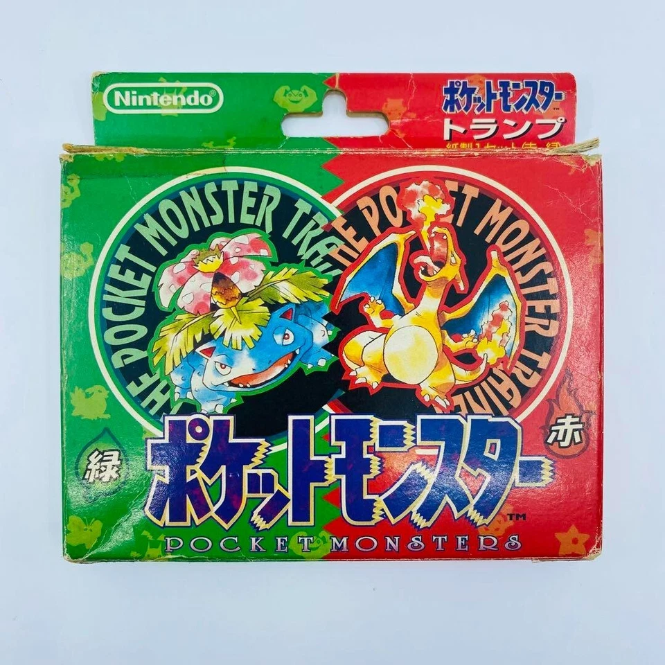 Pokemon Playing Cards Deck Poker Red Green set Charizard Venusaur Nintendo 1996 - Image 1 of 4