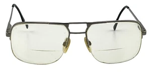 Vintage Luxotica Pilotenbrille Brillengestell Teller 145 mm 58/18 natur silber - Bild 1 von 8