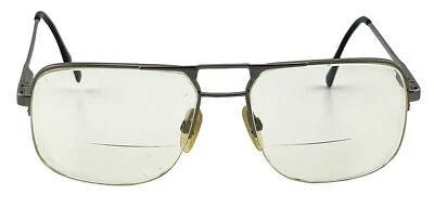 Marcos de gafas de aviador Luxotica vintage cajero 145 mm 58/18 plata natural Foto 1 de 4