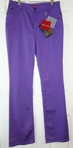 NEW ANGELO MARANI PURPLE SUMMER WOMEN'S PANTS US 8 IT 46 MADE IN ITALY - Picture 1 of 12