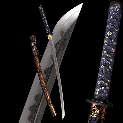 Espada samurai japonesa Katana afilada hoja hecha a mano de 41"" Damasco acero doblado Foto 1 de 4