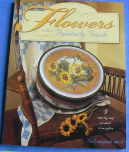 Flowers with a Painterly Touch,9 step-by-step projects in acrylics,Pat Wakefield - Picture 1 of 17