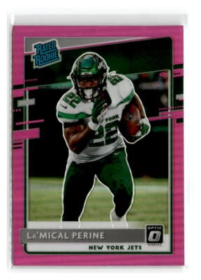 2020-Donruss Optic Preview Pink-#P-340-La'Mical Perine RC-New York Jets - Image 1 of 2