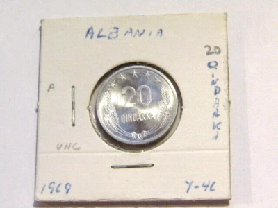 Albania 1969 20 Qindarka unc Coin - Image 1 of 4
