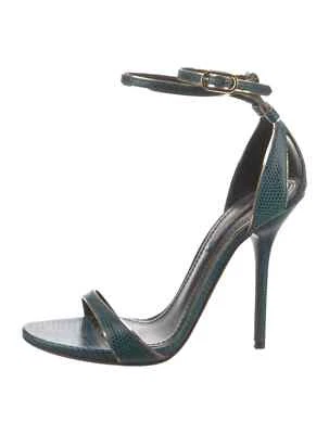 Sandalias DOLCE & GABBANA Cuero Azul Estampado Animal Talla 6 IT 36 Buen Estado Foto 1 de 4