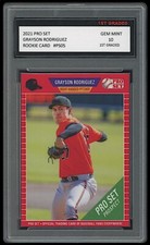 GRAYSON RODRIGUEZ 2021 PRO SET (LEAF) 1ST GRADED 10 ROOKIE CARD RC #PS05 ORIOLES