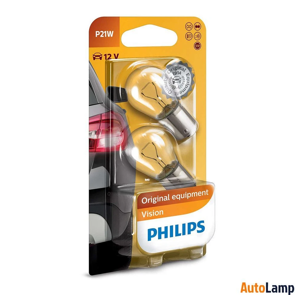 PHILIPS P21W Halogen Vision 12V 21W BA15s Frontblinker 12498B2 Set - Image 1 of 1
