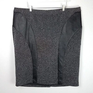 Lane Bryant Rock 26 Tweed Kunstleder Grau Schwarz Neu Büro  - Bild 1 von 9