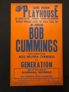 Miss Melinda Cummings in Generation Theatre Window Card (1970s) - 14" x 22" NM - Picture 1 of 1