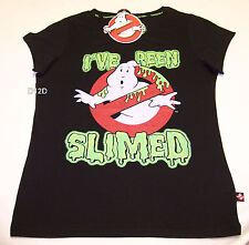 Ghostbusters I've Been Slimed Ladies Black Printed T Shirt Size XS New