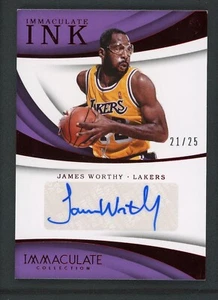 James Worthy 21/25 2017-18 auto panini colección impecable autógrafos de tinta - Imagen 1 de 2
