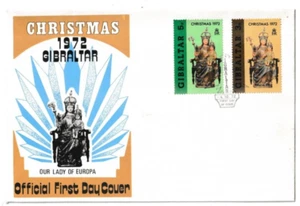 4/10/1972 Gibraltar FDC - Christmas 1972 - Our Lady of Europa - Picture 1 of 2