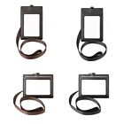 PU Leather ID Badge Card Holder Wallet with Cards Slots Neck Lanyard Strap