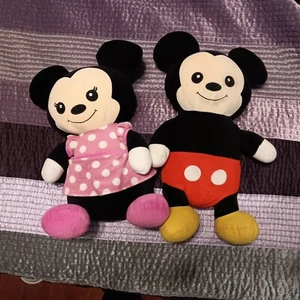 Topolino e Minnie Mouse, 14 pollici, classici Disney, peluche pesati comodi - Foto 1 di 1