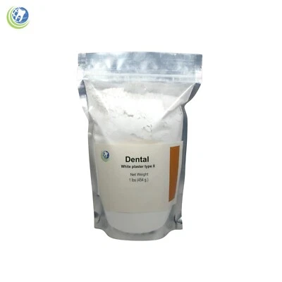 HOUSE BRAND DENTAL LAB PLASTER CREAMY WHITE TYPE II REGULAR SET 1 Lb. (454 G)