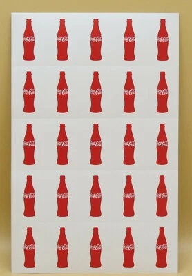 10 Sheets of each 25 Coca-Cola contour bottle stickers - NEW Condition - Image 1 of 3