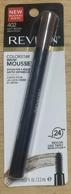 REVLON COLORSTAY BROW MOUSSE EYEBROW COLOR ONE TWIST BROW STYLER 402 SOFT BROWN - Image 1 of 2
