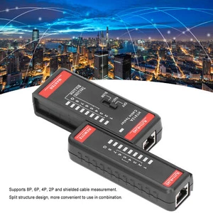 Network Cable Tester RJ11 RJ45 Phone Line Wire Test Tool Accessory - Afbeelding 1 van 12