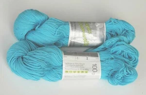 Hilo de algodón súper algodón Austermann turquesa #36 - 2 madejas de 100 g - aclaramiento - Imagen 1 de 1