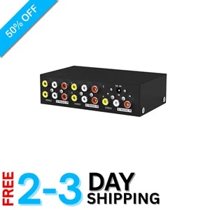Versatile 4 Way RCA Splitter - Distribute Composite Video and Audio Instantly - Picture 1 of 10