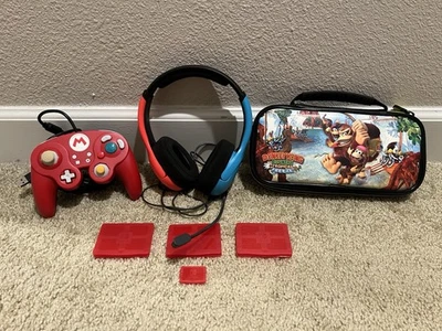 Nintendo Switch Accessories PDP Gaming Headset + Controller + Case + Holder READ - Image 1 of 4