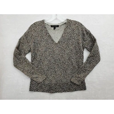 Banana Republic Women’s Small Merino Wool Animal Print Sweater Lightweight Long - Image 1 of 4