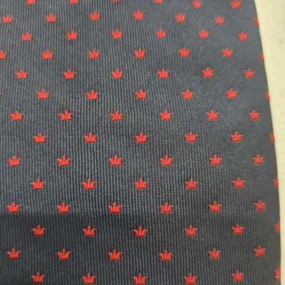 Vintage Andhurst Mens Neck Tie Blue Red Crown Pattern Classic Preppy Academia - Image 1 of 3