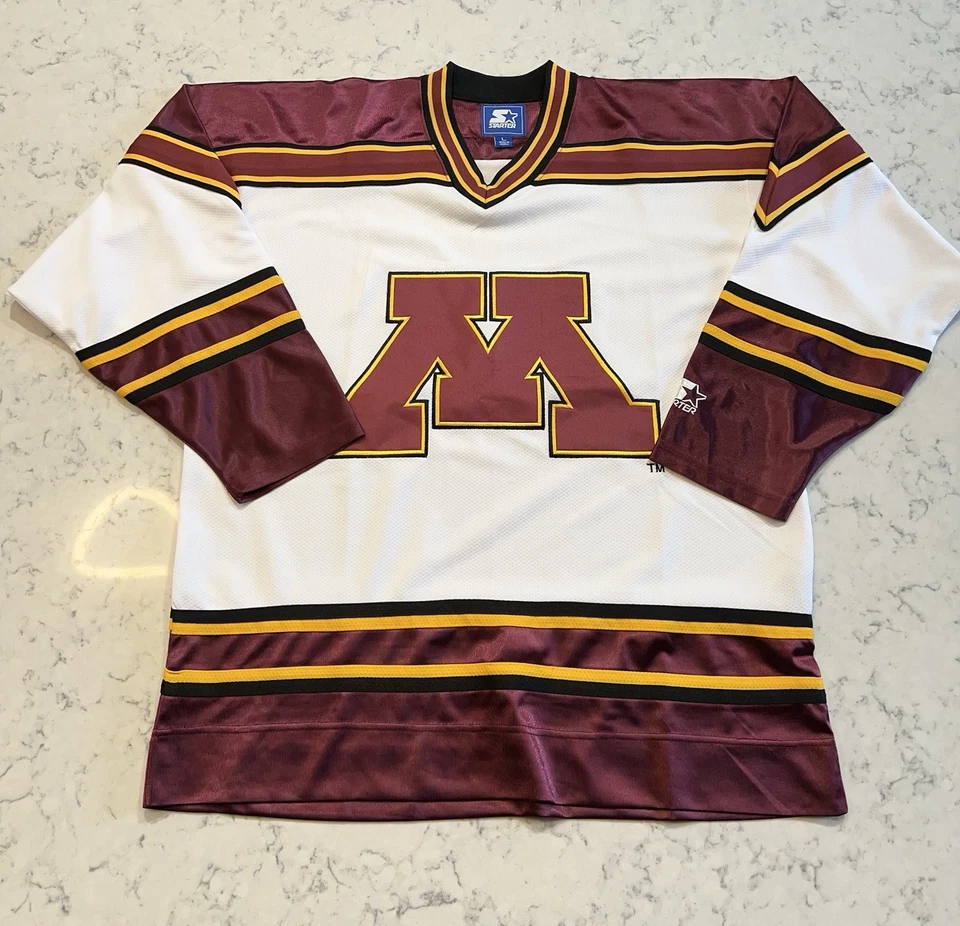 Vintage University Of Minnesota Twin Cities Starter Hockey Jersey Size Large - Image 1 of 4