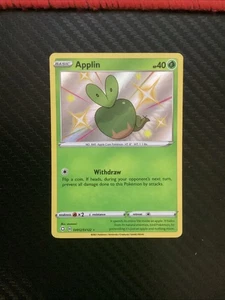 Holo Pokémon Shining Fates 2021 Shiny Vault Applin SV012/SV122 - Casi nuevo - Imagen 1 de 1