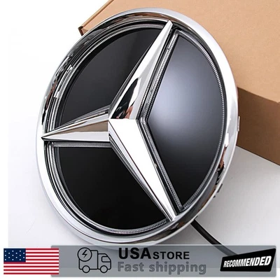  Fit For Mercedes-Benz W177 W205 2019-21 Front LED Star Emblem.Grill Mirror Badg Foto 1 de 4