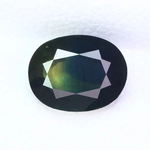 1,11 quilates certificado ICA corte ovalado 6,7 x 5,2 mm 100 % zafiro verde azul natural - Imagen 1 de 5