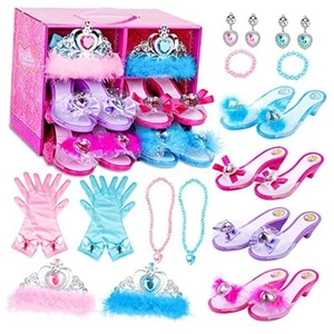 Girls Princess Dress Up Shoes and Jewelry Boutique  Upgraded Princess Shoes  - Picture 1 of 7