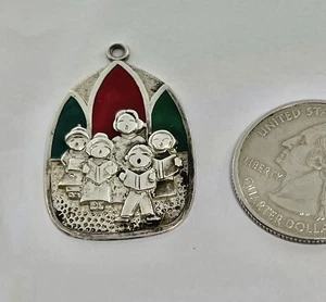 Vintage Sarah Coventry 1972 Christmas Choir Enamel Bracelet Charm Pendant Fob - Picture 1 of 3