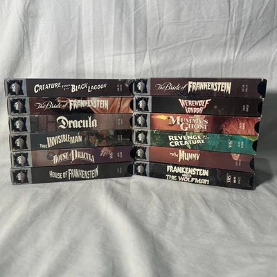 Universal Monsters Horror VHS Lot Of 12 Creature Mummy Dracula Frankenstein - Image 1 of 4
