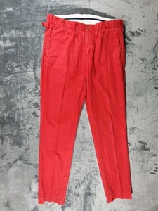 Polo Ralph Lauren pantalone chino uomo 34x34 rosso fibbia gamba dritta casual - Foto 1 di 10