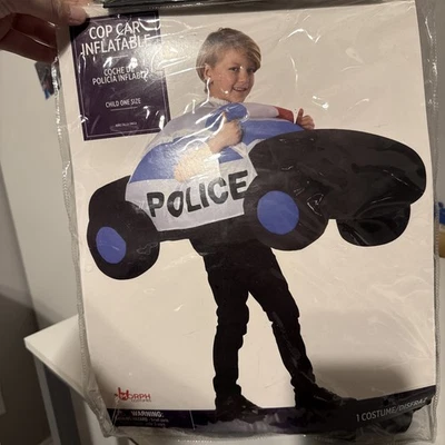 Police Cop Car - Inflatable Halloween Dress Up Costume - Child One Size NEW - Image 1 of 3