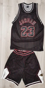 Camiseta deportiva de baloncesto a rayas Jordan #23 de colección para hombre con bordado Y2K Jumpman, L - Imagen 1 de 10