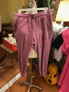 PANTALONES DEPORTIVOS JOY LAB malva/rosa con bolsillos HI-RISE cómodos S - Imagen 1 de 8