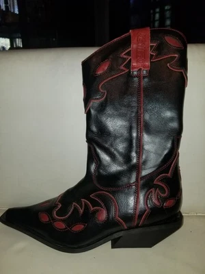 Destroy Cowboy Western Extreme Runway Punk Boots 40 Spain 9 As-Is Y2K Cowgirl  - Image 1 of 4
