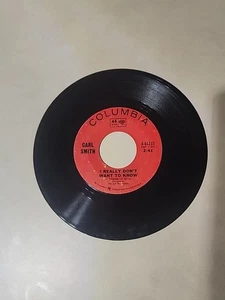 Carl Smith 45 RPM I Really Don’t Want to Know / Deep Water Columbia 4-44233 - Bild 1 von 2