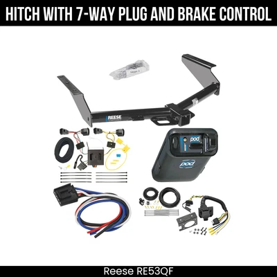 Hitch Tow PKG+ Brake Control For 08-12 Jeep Liberty 44585 2" Receiver Class 3 - Image 1 of 4