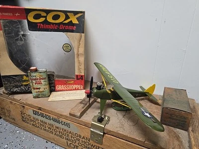 Rare! Cox Thimble Drome L-4 Grasshopper w/.049 Engine - Image 1 of 4