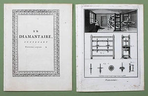 Diderot Encyclopédie ORIGINAL1770 Diamantschleifer Diamant Cutter Polisher  - Bild 1 von 1