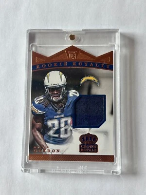 2015 PANINI CROWN ROYALE MELVIN GORDON RRM-MG ROOKIE ROYALTY JERSEY 139/199 - Image 1 of 4