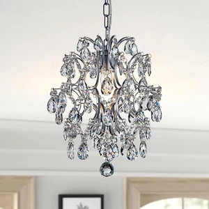 Lampadario Moderno a Sospensione Lampadario a Goccia Di Cristallo Lampada Da Sof - Foto 1 di 9