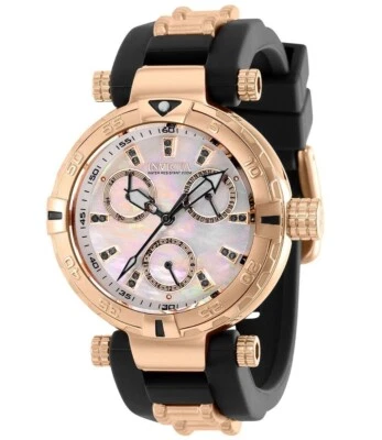 Invicta Subaqua Noma I Women's 38mm MOP Black Spinel Gem Rose Gold Watch 39240 - Image 1 of 4