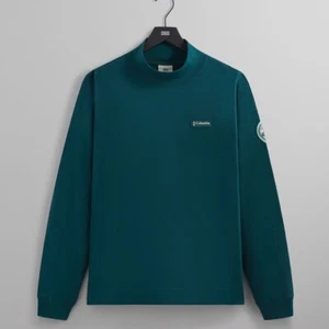 Kith for Columbia Mock Neck Long Sleeve Jersey Shirt in Midnight Teal Size XL - Picture 1 of 8